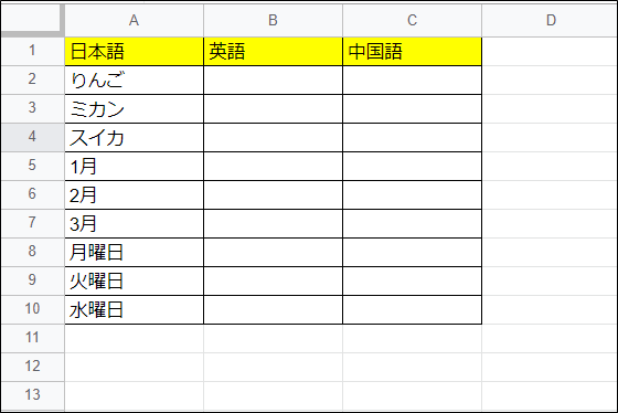 スプレットシートの超便利関数